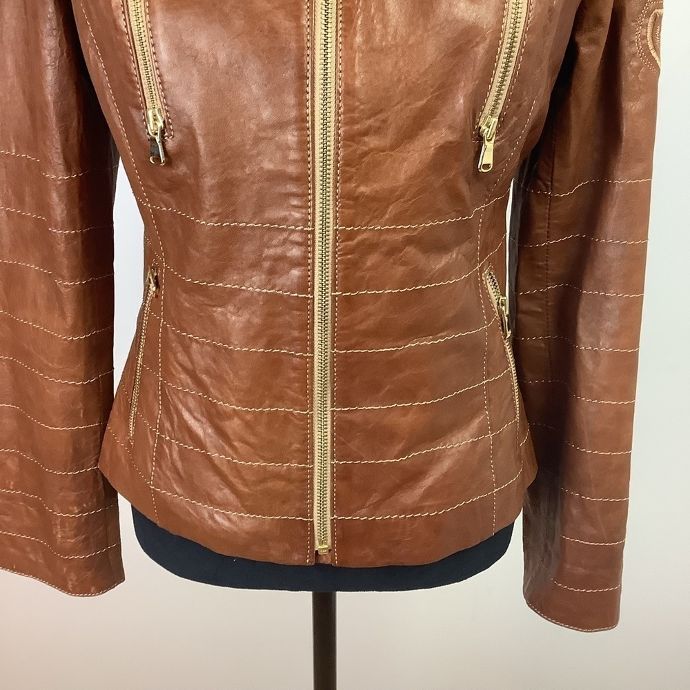 MOTO LAMB LEATHER JACKET from PANTERREZ - Picture 4 of 14